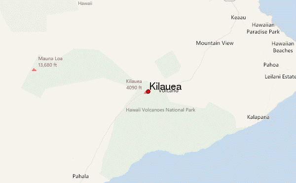 Kilauea Location Map