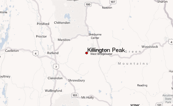 Killington Peak Location Map