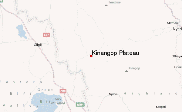 Kinangop Plateau Location Map