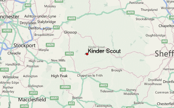 Kinder Scout Location Map
