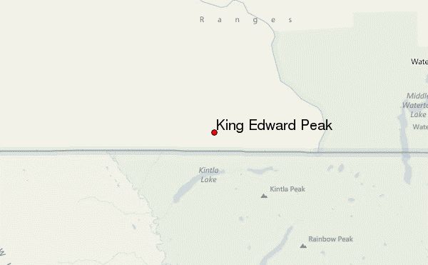 King Edward Peak Location Map