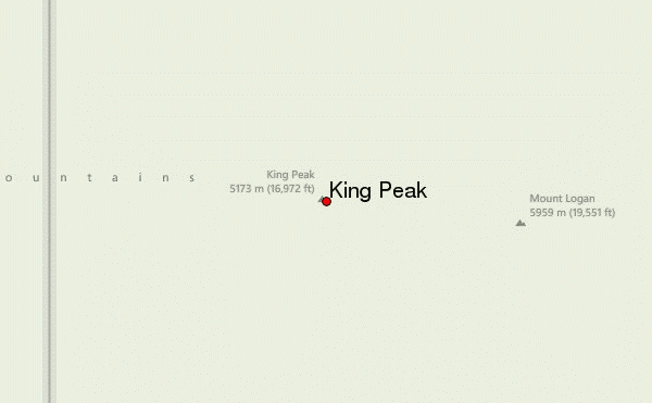 King Peak Location Map