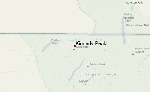 Kinnerly Peak Location Map