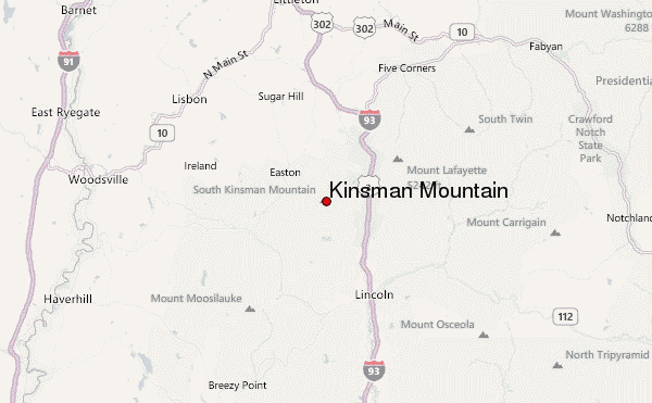 Kinsman Mountain Location Map