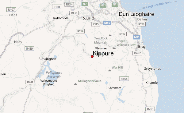 Kippure Location Map