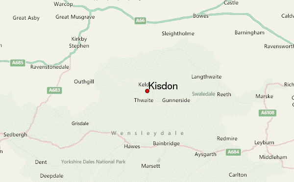 Kisdon Location Map