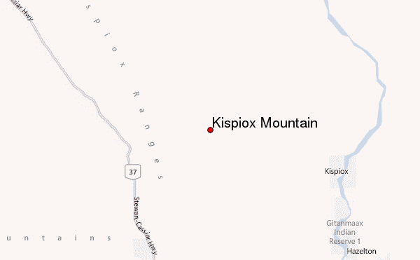 Kispiox Mountain Location Map