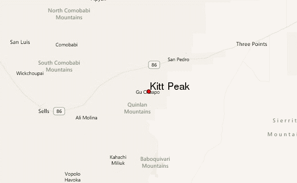 Kitt Peak Location Map