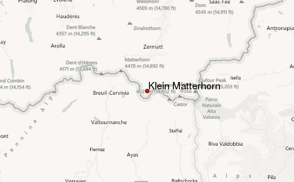 Klein Matterhorn Location Map