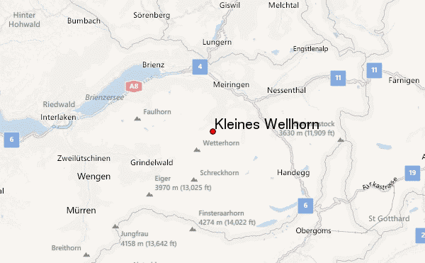 Kleines Wellhorn Location Map
