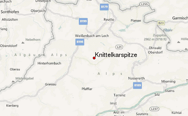Knittelkarspitze Location Map
