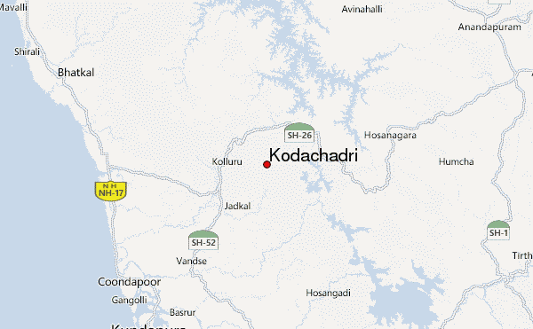 Kodachadri Location Map