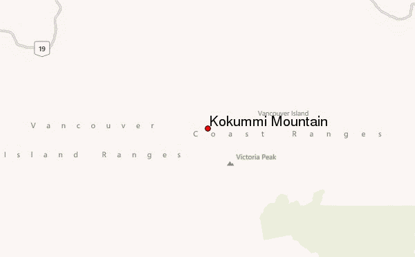 Kokummi Mountain (Sutton Range) Location Map