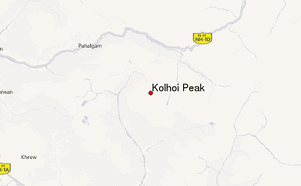 Kolhoi Peak Location Map