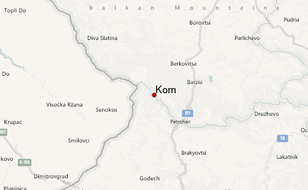 Kom Location Map