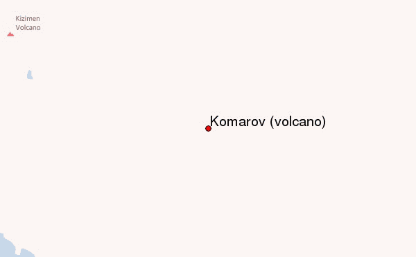 Komarov (volcano) Location Map