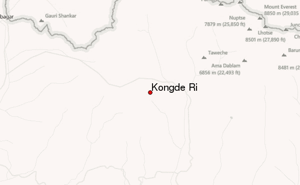 Kongde Ri Location Map
