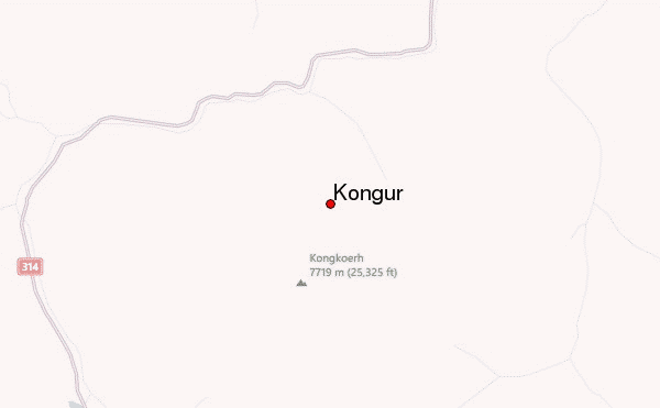 Kongur Location Map