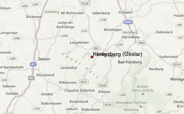 Königsberg (Goslar) Location Map