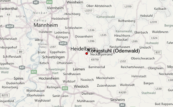 Königstuhl (Odenwald) Location Map