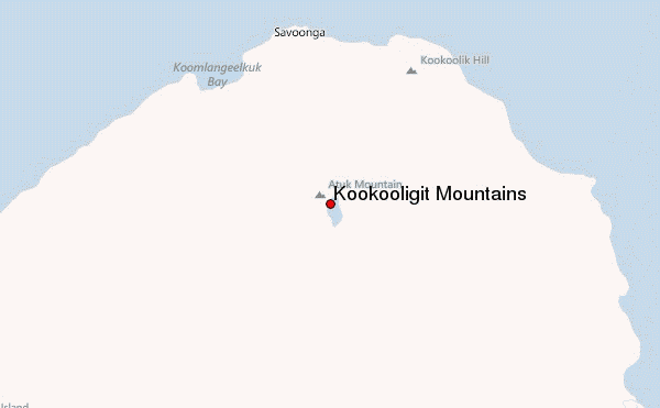 Kookooligit Mountains Location Map