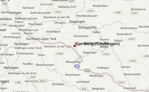 Kornberg (Gruibingen) Location Map