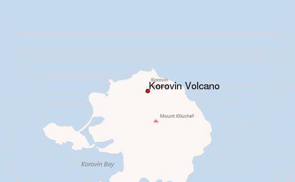 Korovin Volcano Location Map