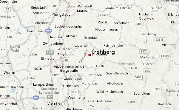Krehberg Location Map