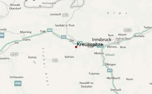 Kreusspitze Location Map