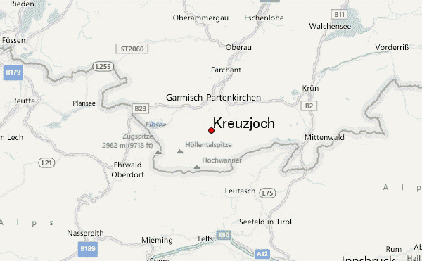 Kreuzjoch Location Map