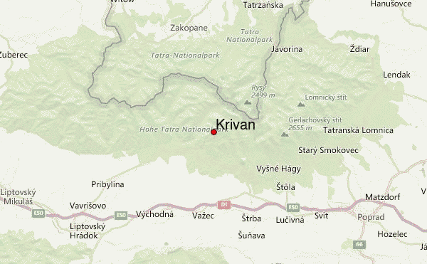 Krivan Location Map