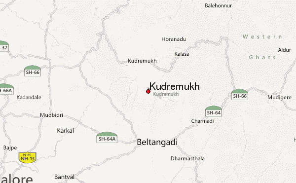 Kudremukh Location Map