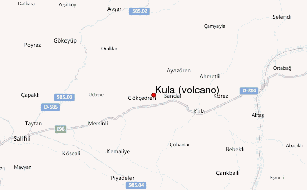 Kula (volcano) Location Map
