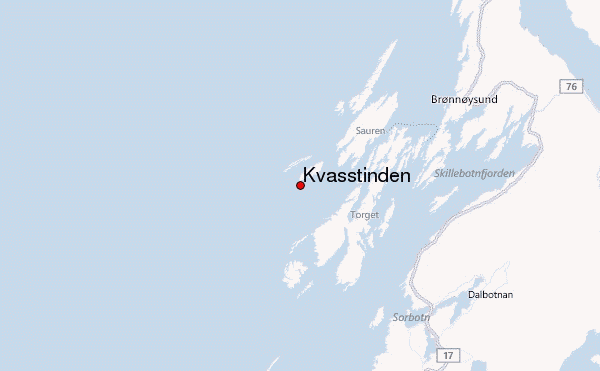 Kvasstinden Location Map