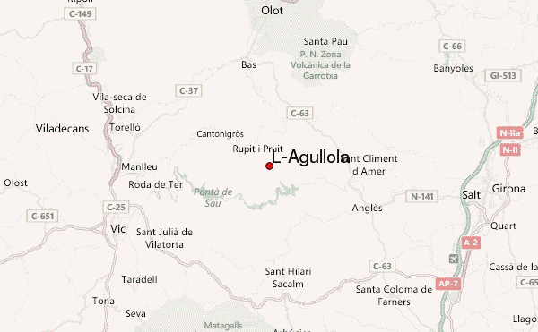 L'Agullola Location Map