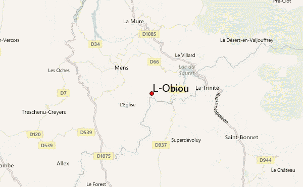 L'Obiou Location Map
