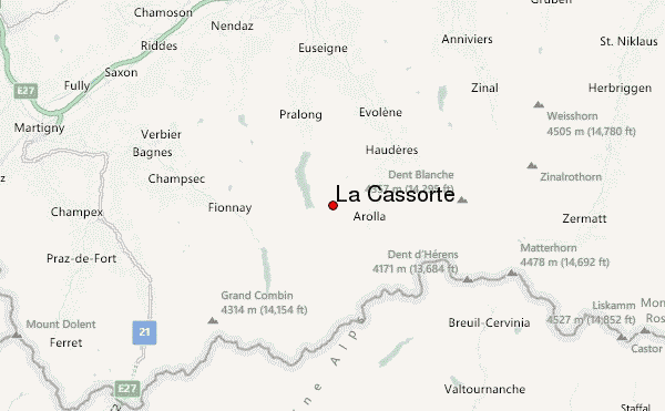 La Cassorte Location Map