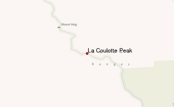 La Coulotte Peak Location Map