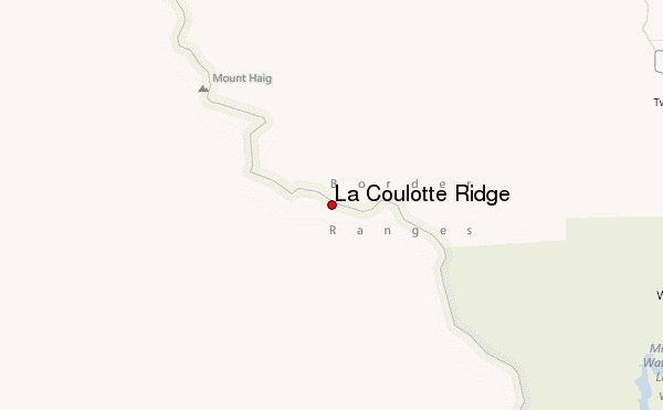 La Coulotte Ridge Location Map