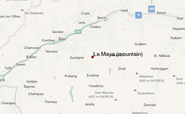 La Maya (mountain) Location Map