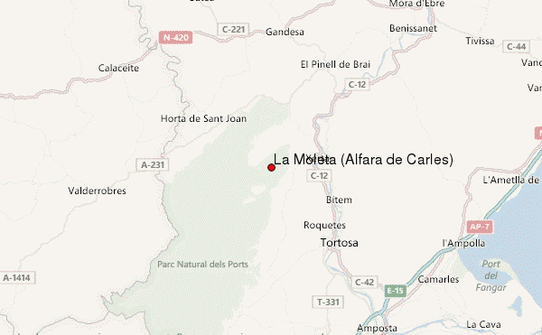 La Moleta (Alfara de Carles) Location Map