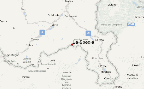 La Spedla Location Map