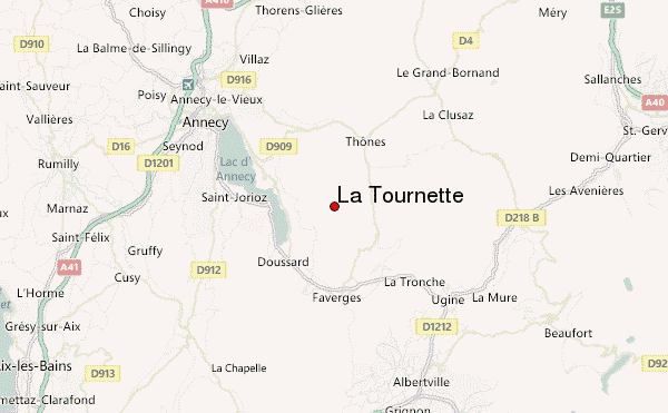 La Tournette Location Map
