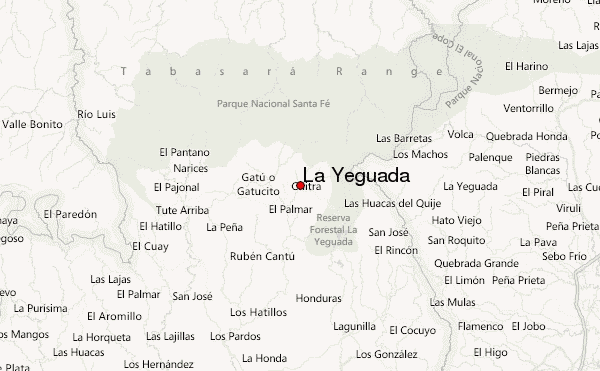 La Yeguada Location Map