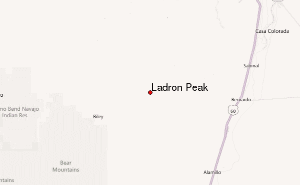 Ladron Peak Location Map