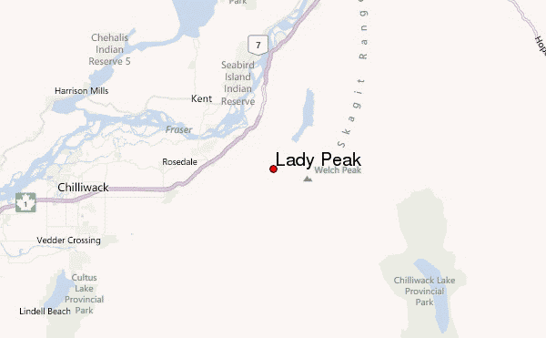 Lady Peak Location Map