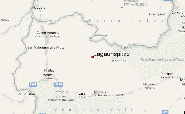 Lagaunspitze Location Map