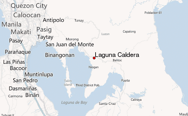 Laguna Caldera Location Map