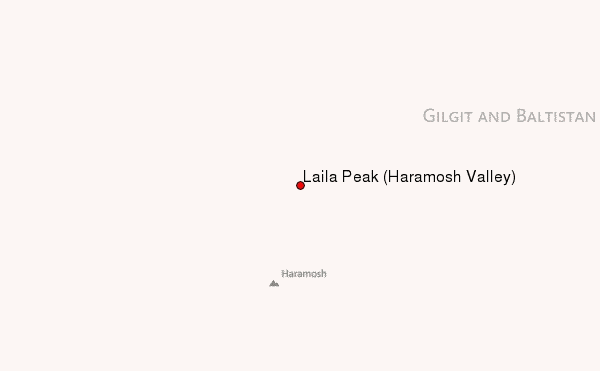 Laila Peak (Haramosh Valley) Location Map