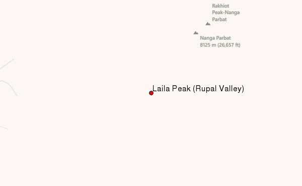Laila Peak (Rupal Valley) Location Map